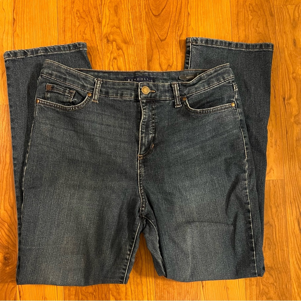 Bandolino Size 14 Mandie Straight Leg Blue Jeans